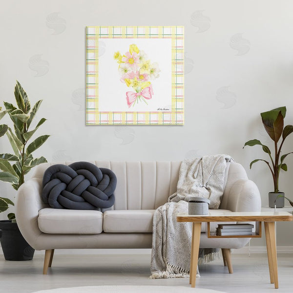 Stupell Industries Lee Ann Sanders | Spring Daffodils On Plaid Wall Art