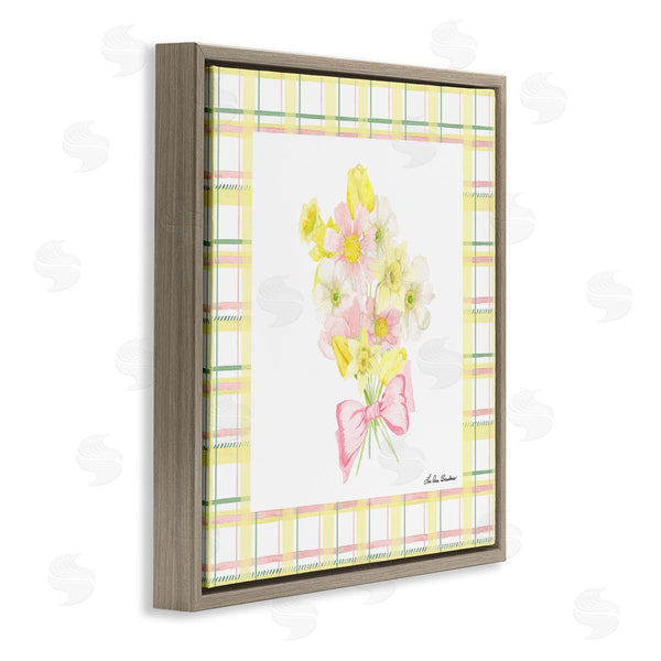 Stupell Industries Lee Ann Sanders | Spring Daffodils On Plaid Wall Art