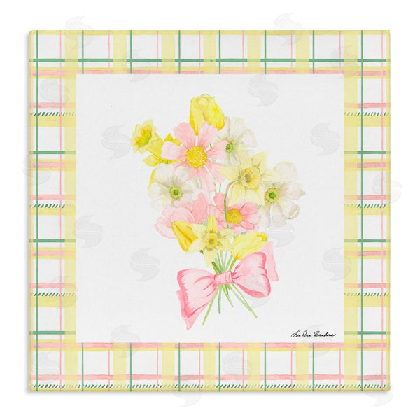 stupell industries Lee Ann Sanders | Spring Daffodils on Plaid Wall Art