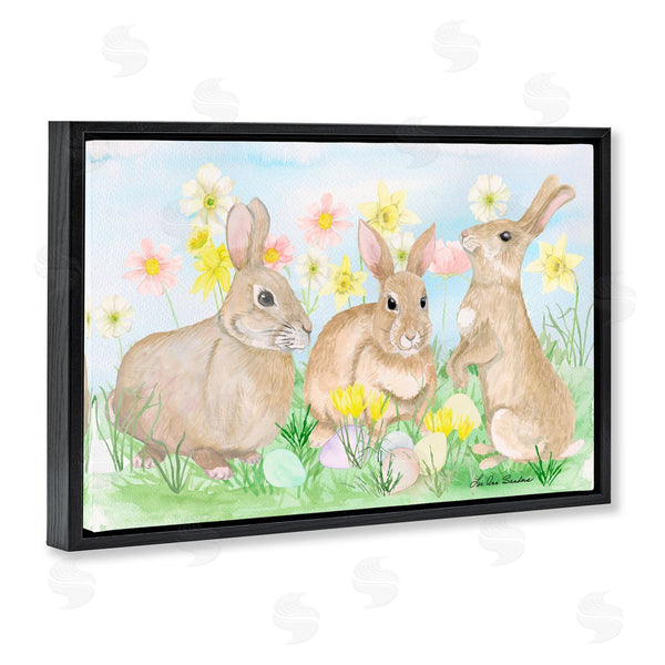 Stupell Industries Lee Ann Sanders | Three Bunnies In The Grass Wall Art