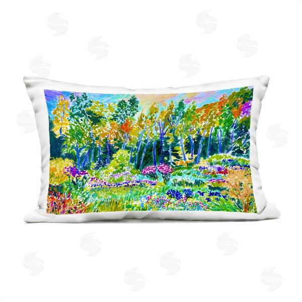 Stupell Industries Lee Ann Zirbes | Abstract Rainbow Forest Printed Throw Pillow