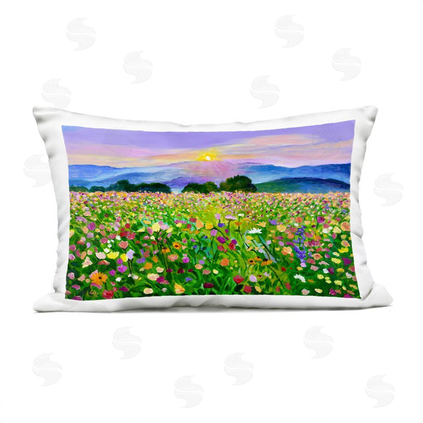 Stupell Industries Lee Ann Zirbes | Candy Colored Blooms Printed Throw Pillow