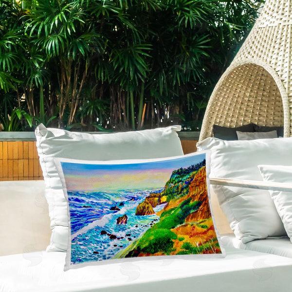 Stupell Industries Lee Ann Zirbes | Coastal Daydream Waves Printed Throw Pillow