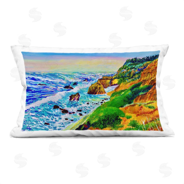 stupell industries Lee Ann Zirbes | Coastal Daydream Waves Printed Throw Pillow