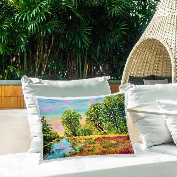 Stupell Industries Lee Ann Zirbes | Day Of Grace Landscape Printed Throw Pillow