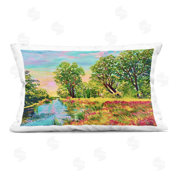 stupell industries Lee Ann Zirbes | Day Of Grace Landscape Printed Throw Pillow