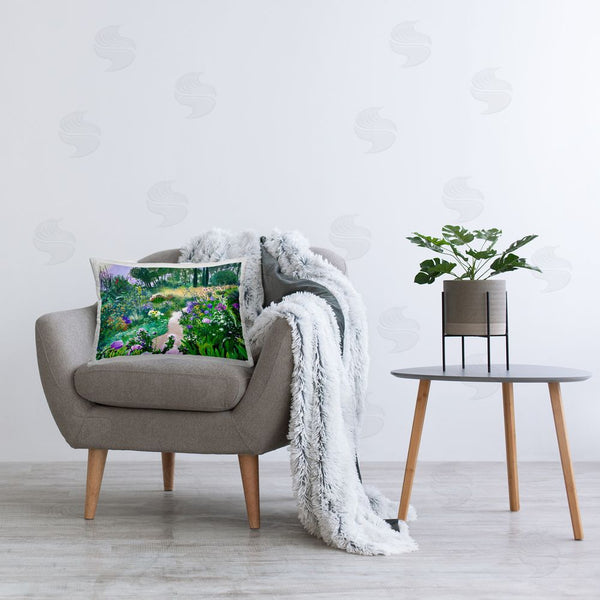 Stupell Industries Lee Ann Zirbes | Dreamlike Garden Pathway Printed Throw Pillow