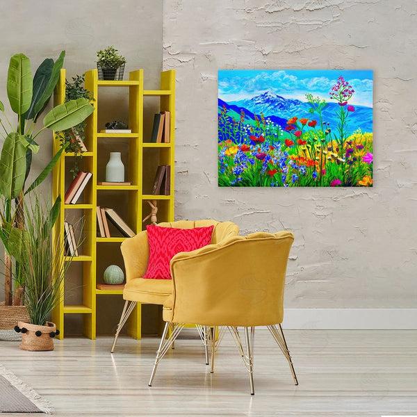 Stupell Industries Lee Ann Zirbes | Floral Mountain Outlook Wall Art