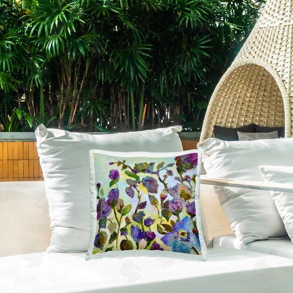 Stupell Industries Lee Ann Zirbes | Floral Tapestry Abstraction Printed Throw Pillow
