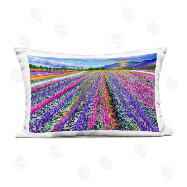 Stupell Industries Lee Ann Zirbes | Fragrant Lavender Farm Printed Throw Pillow