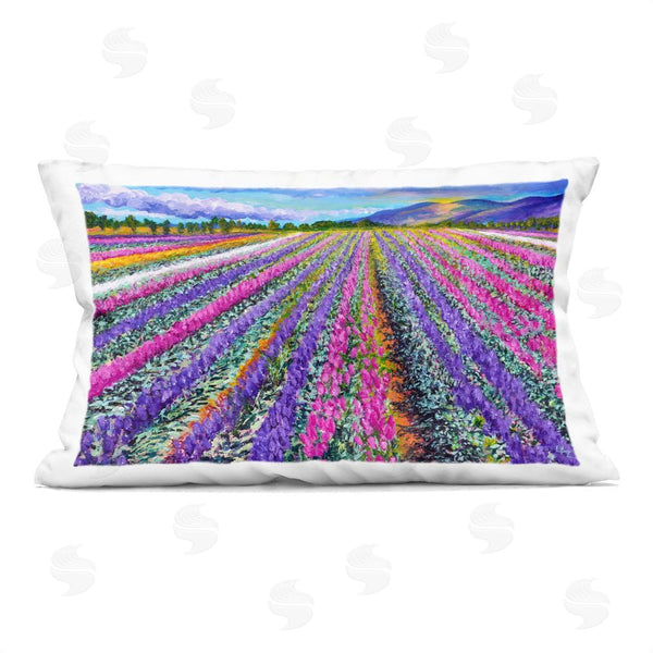 stupell industries Lee Ann Zirbes | Fragrant Lavender Farm Printed Throw Pillow