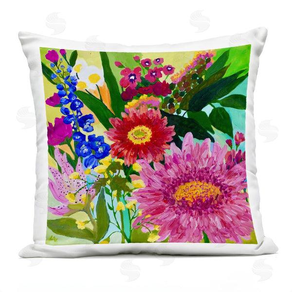 Stupell Industries Lee Ann Zirbes | Front Yard Florals Printed Throw Pillow