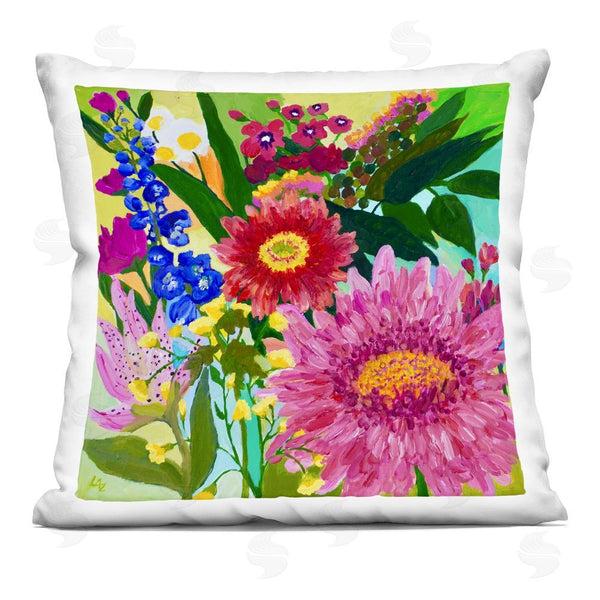 stupell industries Lee Ann Zirbes | Front Yard Florals Printed Throw Pillow
