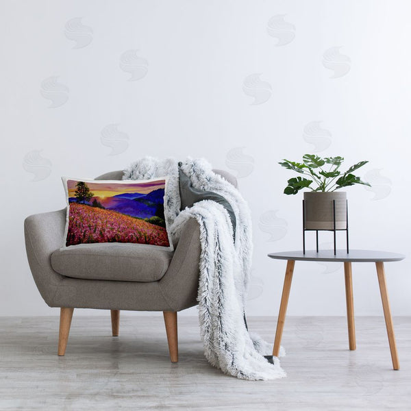 Stupell Industries Lee Ann Zirbes | Golden Moment Hillside View Printed Throw Pillow
