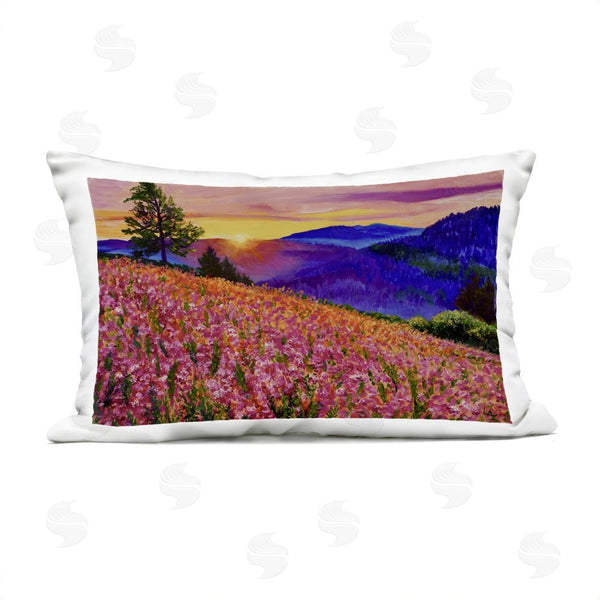 Stupell Industries Lee Ann Zirbes | Golden Moment Hillside View Printed Throw Pillow