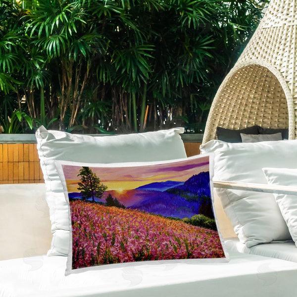 Stupell Industries Lee Ann Zirbes | Golden Moment Hillside View Printed Throw Pillow