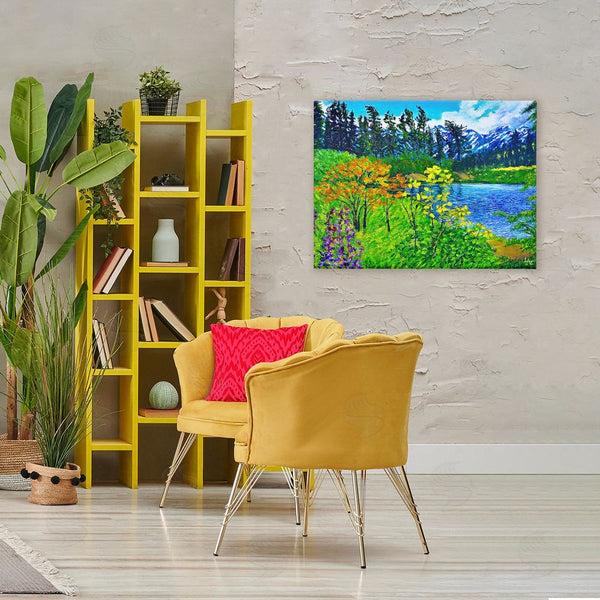 Stupell Industries Lee Ann Zirbes | Hidden Lake Scenery Wall Art