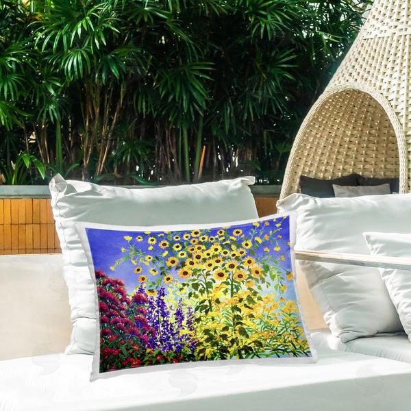 Stupell Industries Lee Ann Zirbes | Looming Sunflowers Spring Garden Printed Throw Pillow