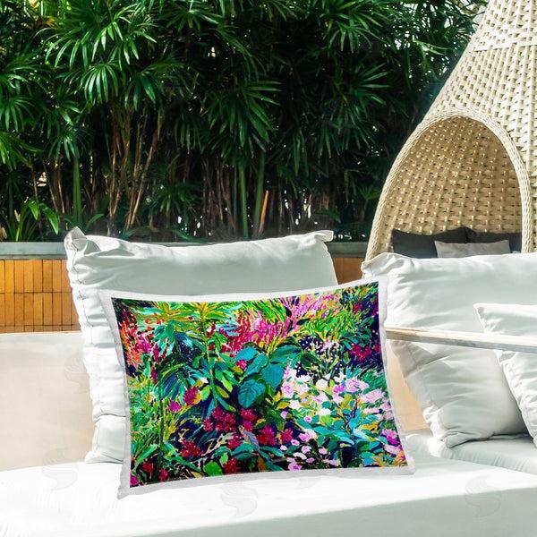Stupell Industries Lee Ann Zirbes | Lush & Vibrant Tropical Leaves Printed Throw Pillow