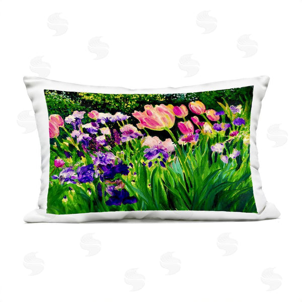 Stupell Industries Lee Ann Zirbes | Near The Windmill Garden Printed Throw Pillow