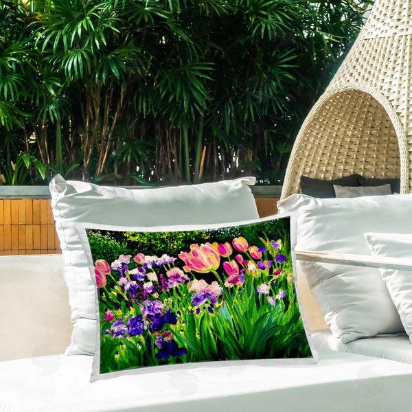 Stupell Industries Lee Ann Zirbes | Near The Windmill Garden Printed Throw Pillow
