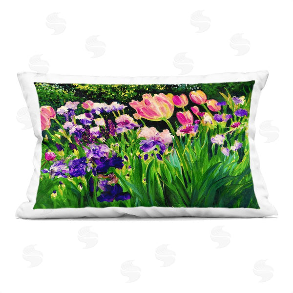 stupell industries Lee Ann Zirbes | Near The Windmill Garden Printed Throw Pillow