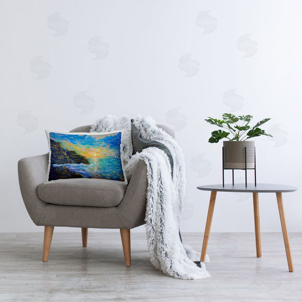 Stupell Industries Lee Ann Zirbes | Reflections Of The Sea Printed Throw Pillow