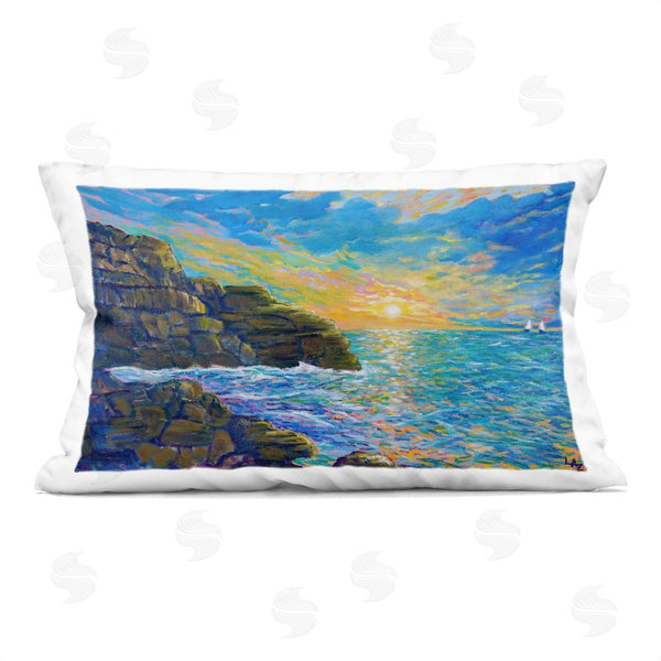 stupell industries Lee Ann Zirbes | Reflections Of The Sea Printed Throw Pillow