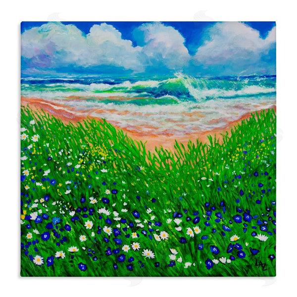 stupell industries Lee Ann Zirbes | Summer Wind Beach Flowers Wall Art