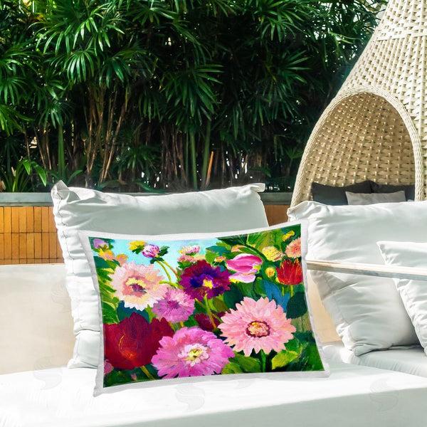 Stupell Industries Lee Ann Zirbes | Tea Garden Mums Printed Throw Pillow