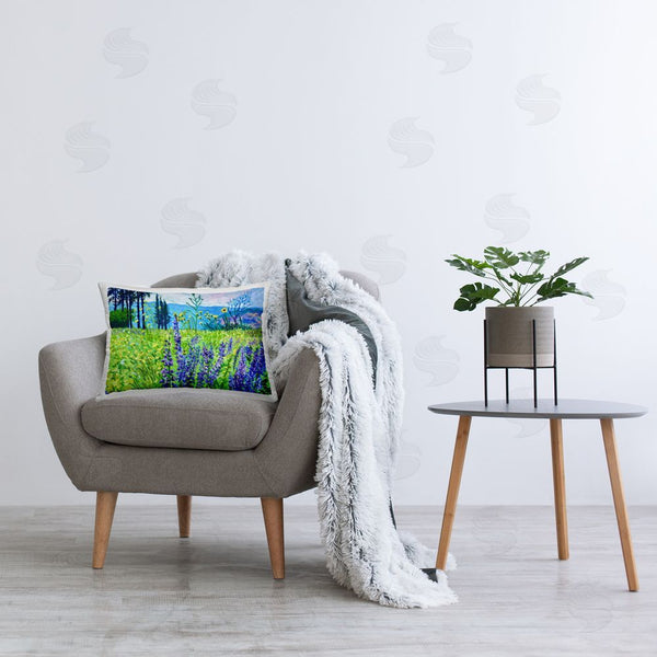 Stupell Industries Lee Ann Zirbes | Vibrant Elevation Blooms Printed Throw Pillow