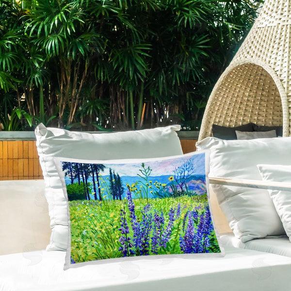 Stupell Industries Lee Ann Zirbes | Vibrant Elevation Blooms Printed Throw Pillow