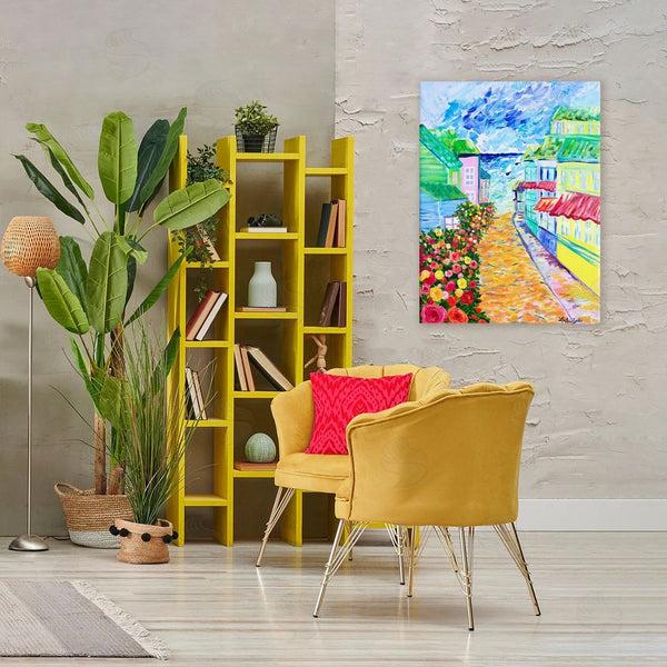 Stupell Industries Lee Ann Zirbes | Vibrant Sea Village Wall Art