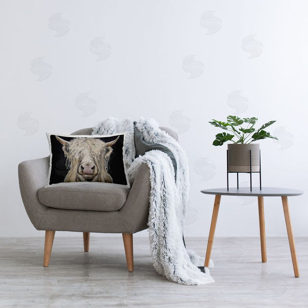 Stupell Industries Lee Keller | Calvin The Highland Cattle Printed Throw Pillow