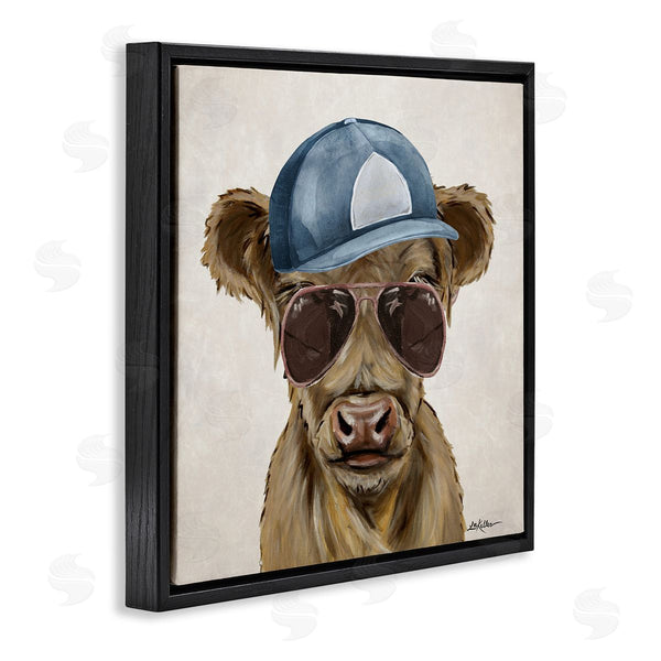 Stupell Industries Lee Keller | Cool Cattle With Cap & Glasses