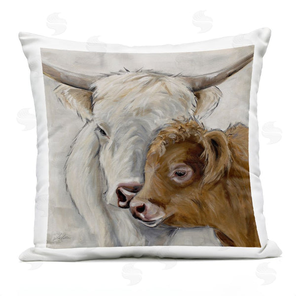 Stupell Industries Lee Keller | Highland Cow & Calf Contrasts Throw Pillow
