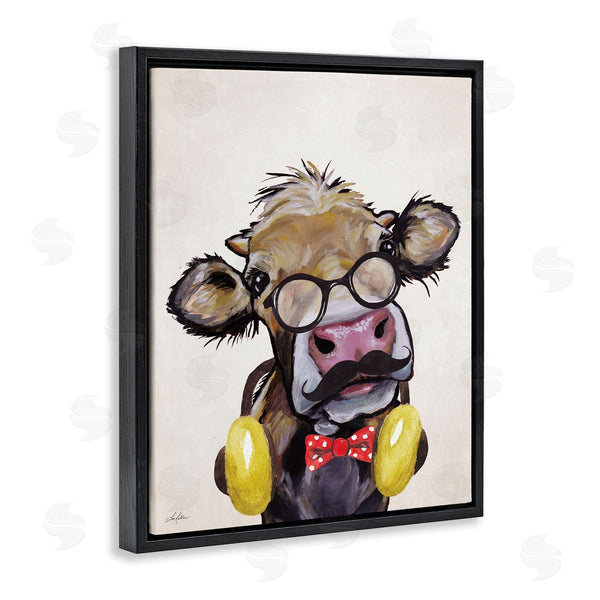 Stupell Industries Lee Keller | Hipster Cow And Headphones