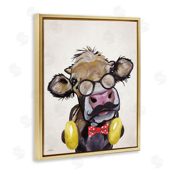 Stupell Industries Lee Keller | Hipster Cow And Headphones