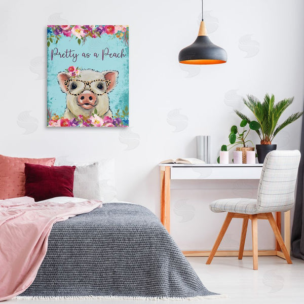 Stupell Industries Lee Keller | Pretty As A Peach Pig Wall Art