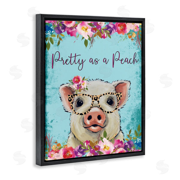 Stupell Industries Lee Keller | Pretty As A Peach Pig Wall Art