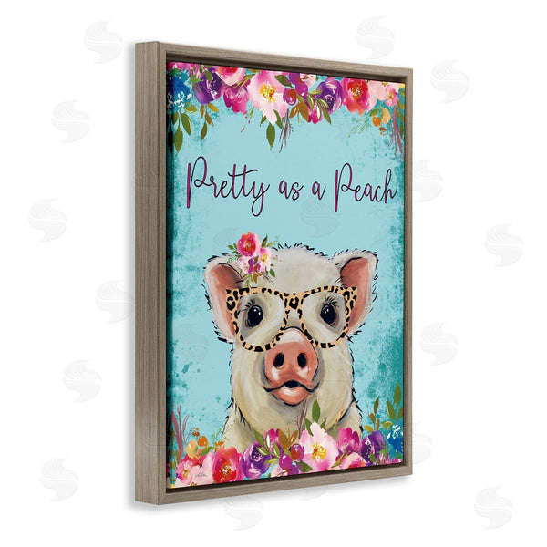 Stupell Industries Lee Keller | Pretty As A Peach Pig Wall Art