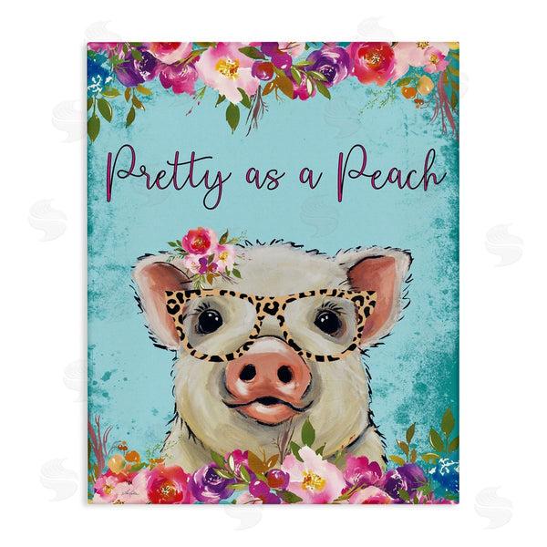 stupell industries Lee Keller | Pretty as a Peach Pig Wall Art