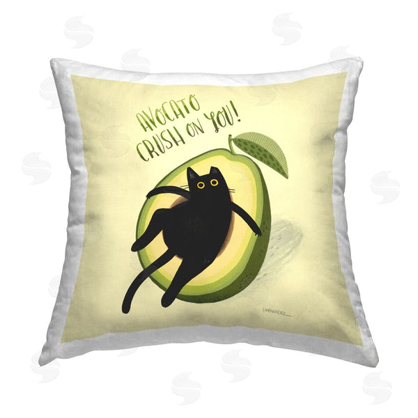 stupell industries Leeza Hernandez | Avocato Crush on You Printed Throw Pillow
