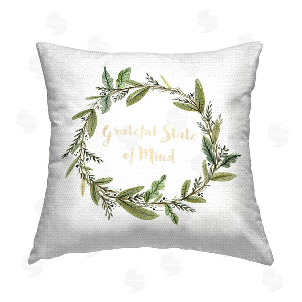 Stupell Industries Leeza Hernandez | Grateful State Of Mind Printed Throw Pillow