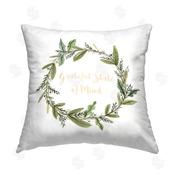 stupell industries Leeza Hernandez | Grateful State Of Mind Printed Throw Pillow