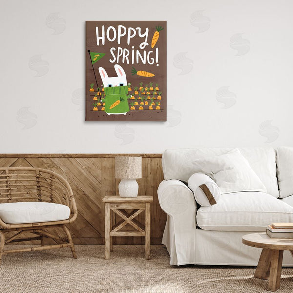 Stupell Industries Leeza Hernandez | Happy Spring Bunny & Carrots Wall Art