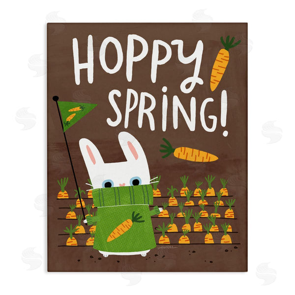 Stupell Industries Leeza Hernandez | Happy Spring Bunny & Carrots Wall Art