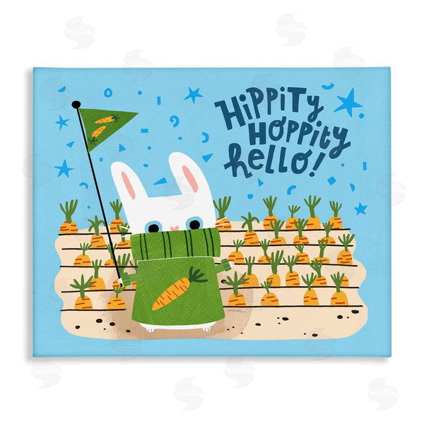 stupell industries Leeza Hernandez | Hippity Hoppity Hello Bunny Wall Art