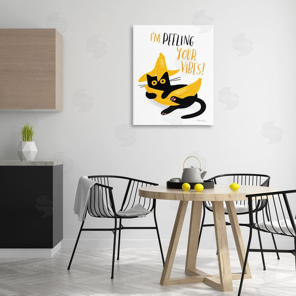 Stupell Industries Leeza Hernandez | Peeling Your Vibes Cat Wall Art