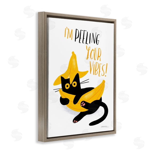 Stupell Industries Leeza Hernandez | Peeling Your Vibes Cat Wall Art